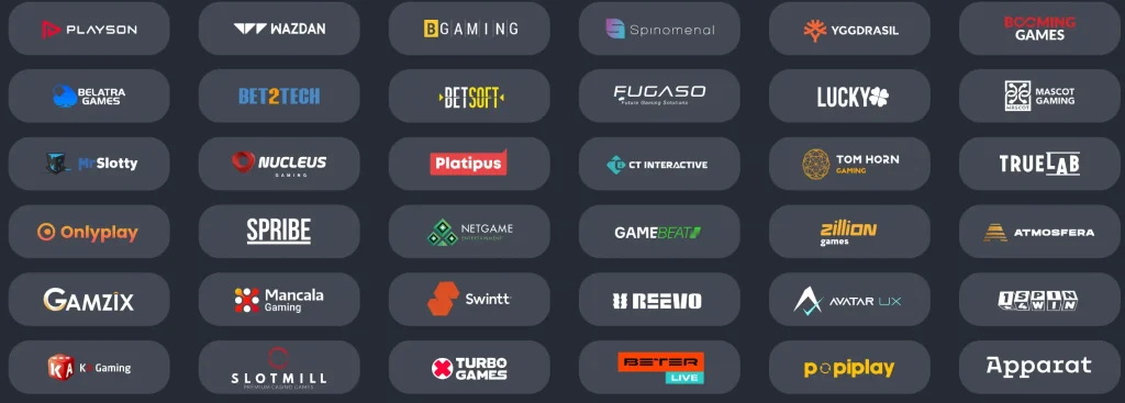 Providers at RocketPlay