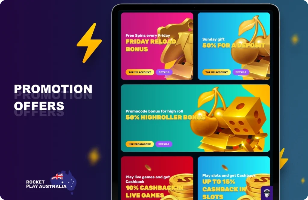 Promotion offers at Rocket Play Casino
